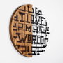 Wallity i Love My World - 330 Escultura de pared Negro y Nogal